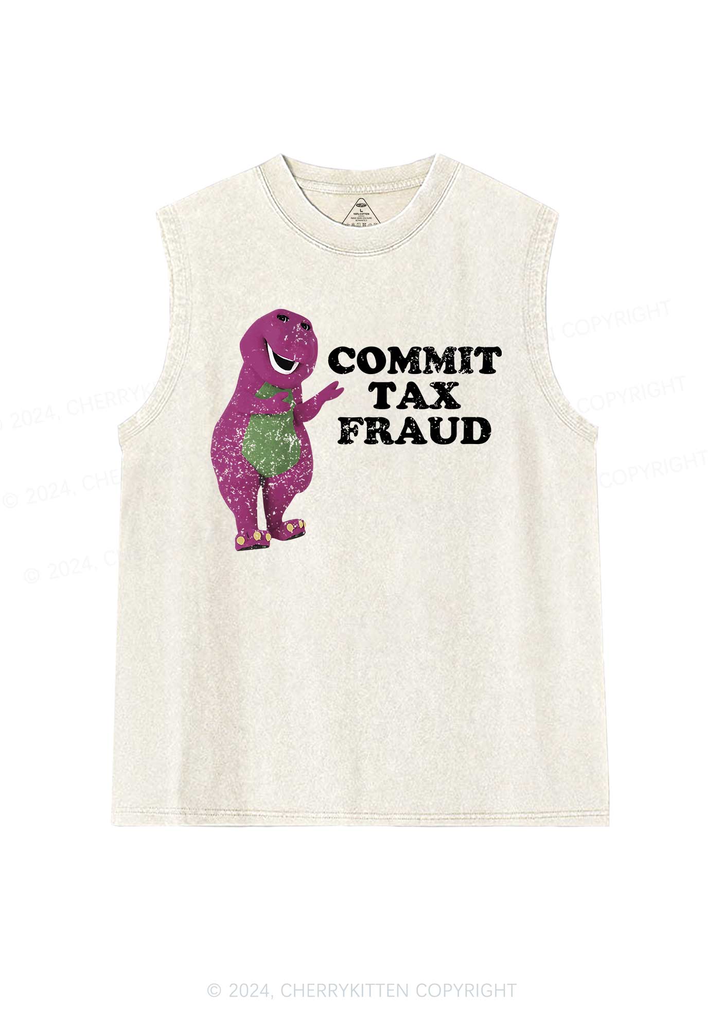 Commit Tax Fraud Y2K Washed Tank Cherrykitten