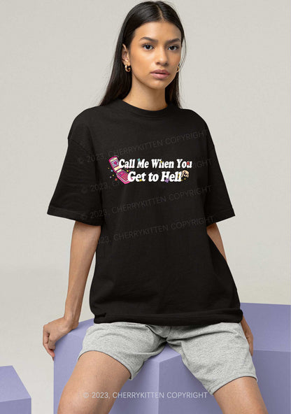 Call Me When You Get To Hell Y2K Chunky Shirt Cherrykitten