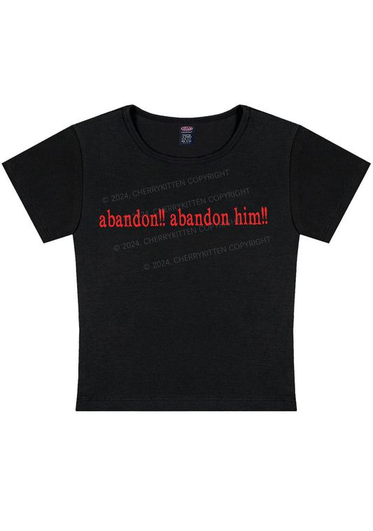 Abandon Him Y2K Baby Tee Cherrykitten