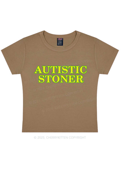 Autistic Stoner Y2K Baby Tee Cherrykitten