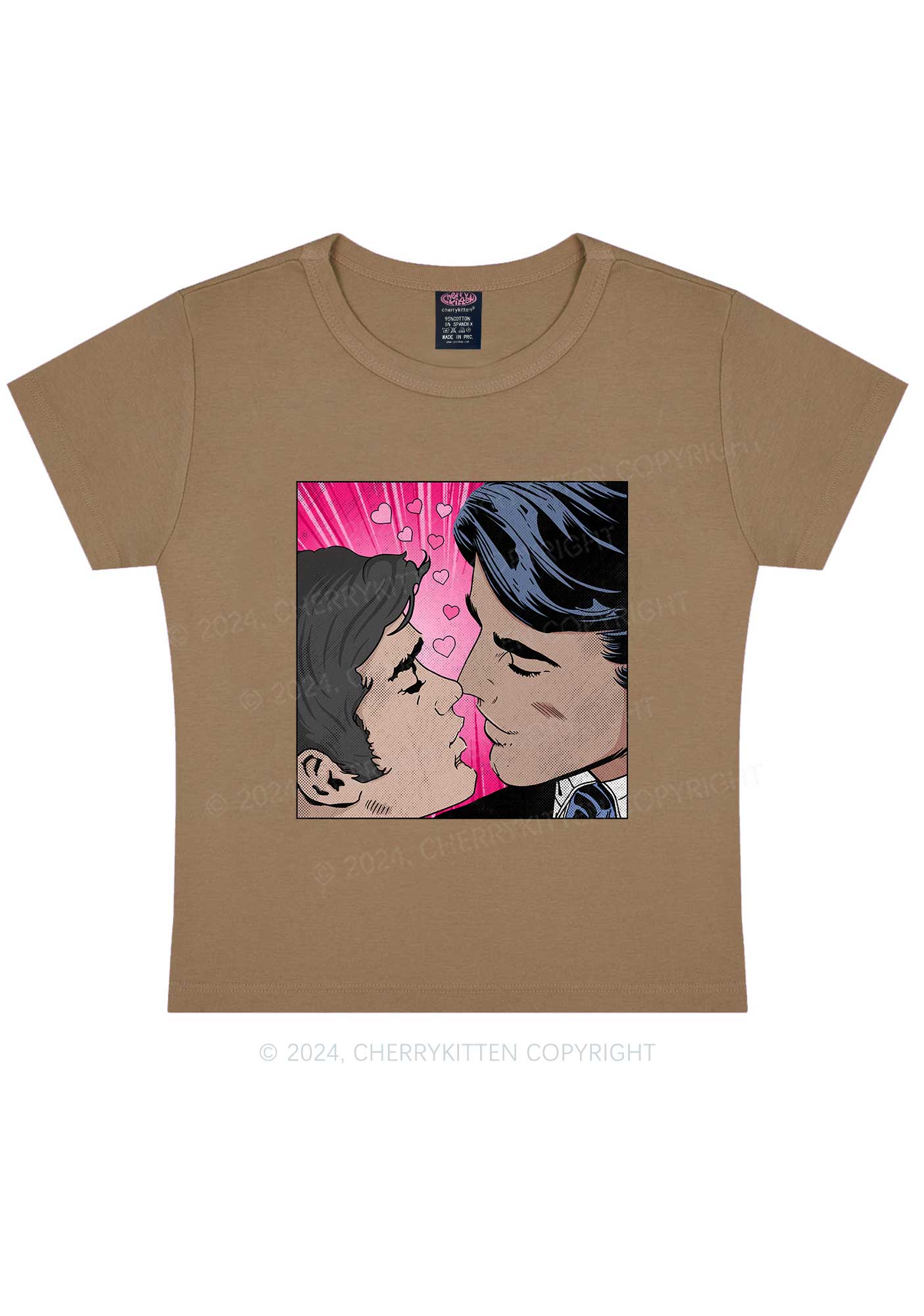 Boy Kiss Y2K Valentine's Day Baby Tee Cherrykitten