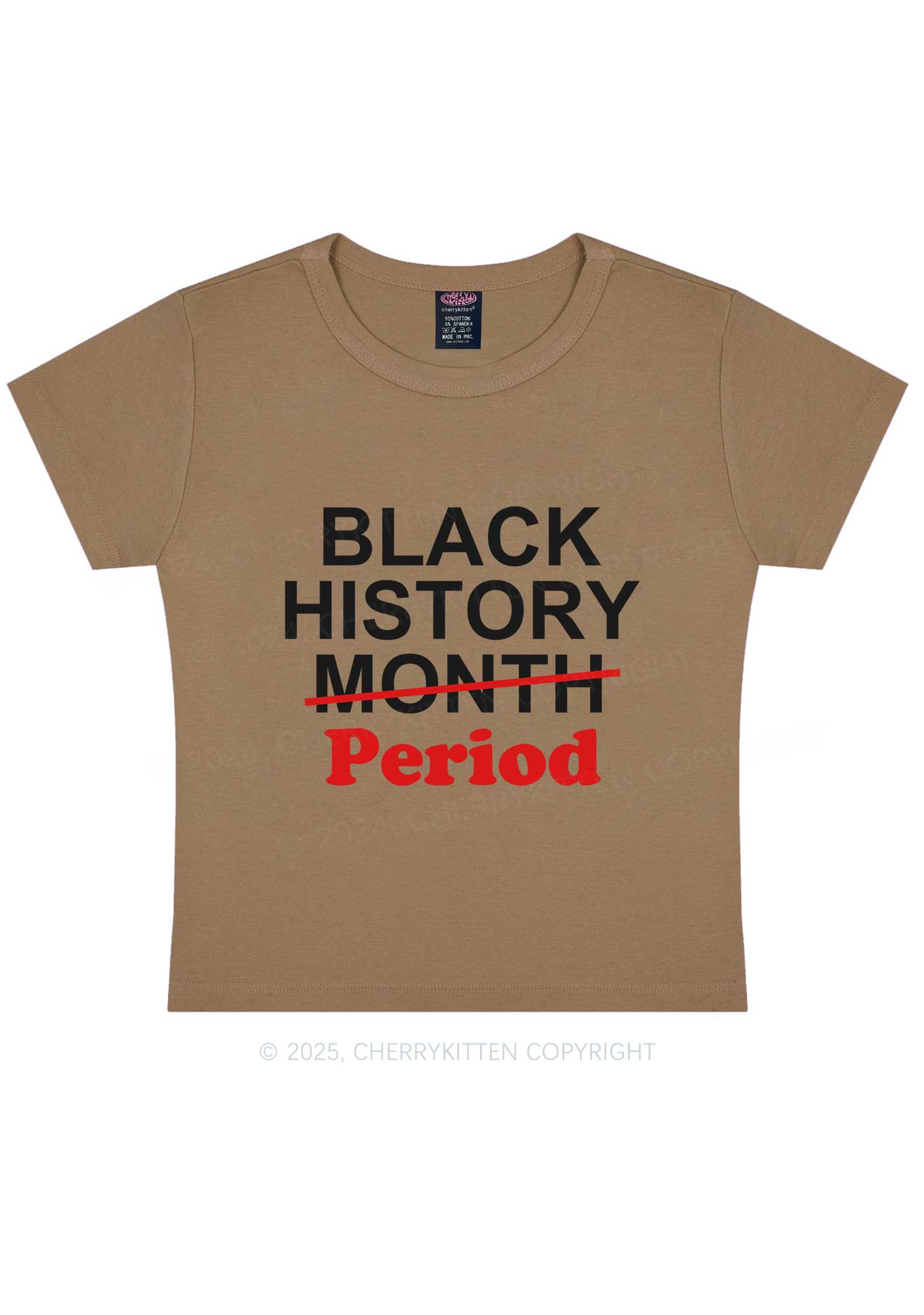 Black History Period Y2K Baby Tee Cherrykitten