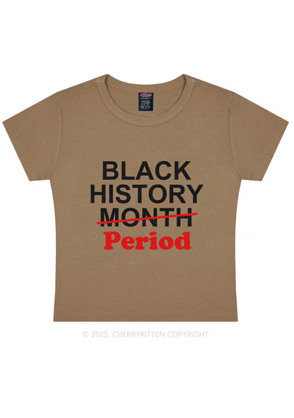 Black History Period Y2K Baby Tee Cherrykitten