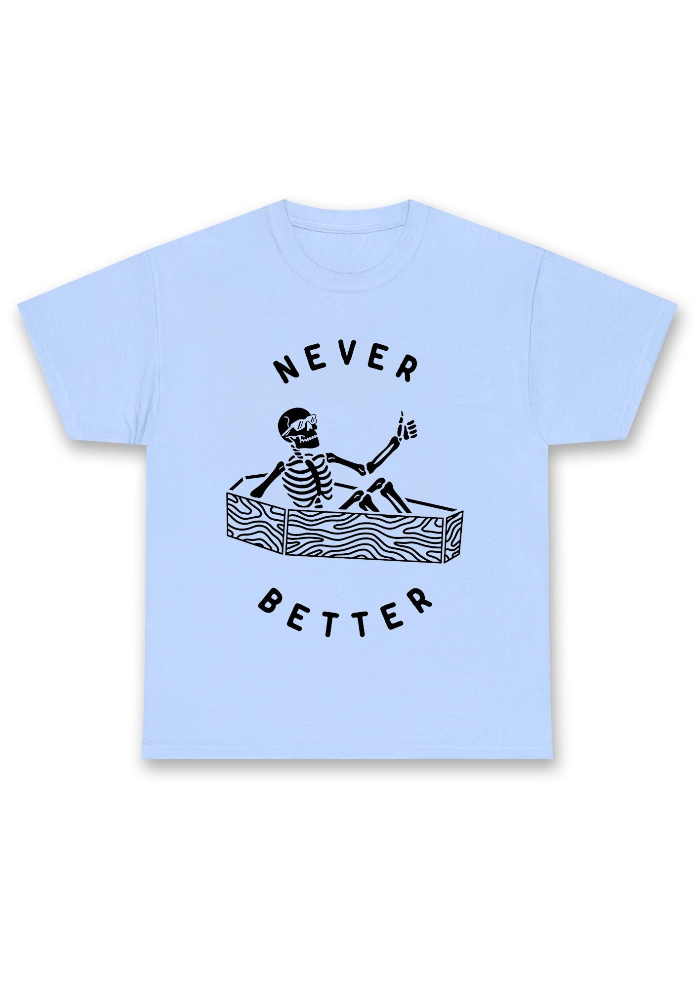 Halloween Never Better Skeleton Chunky Shirt