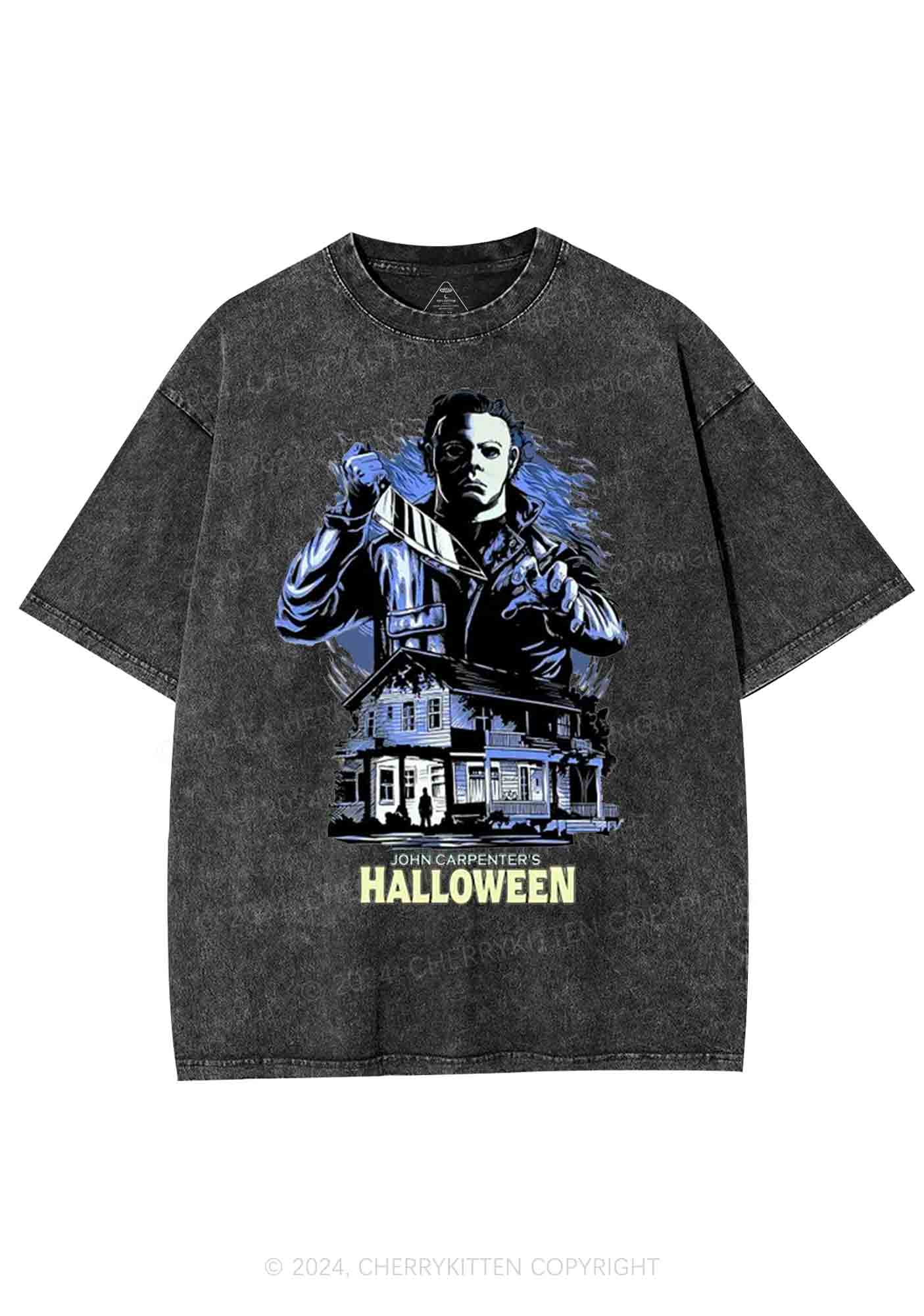 Halloween Movie Y2K Washed Tee Cherrykitten