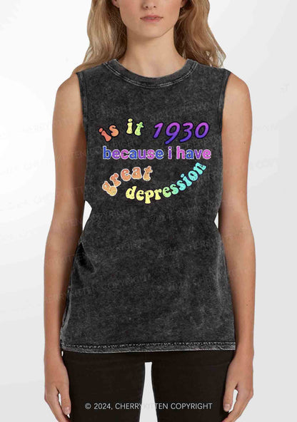 Great Depression Y2K Washed Tank Cherrykitten