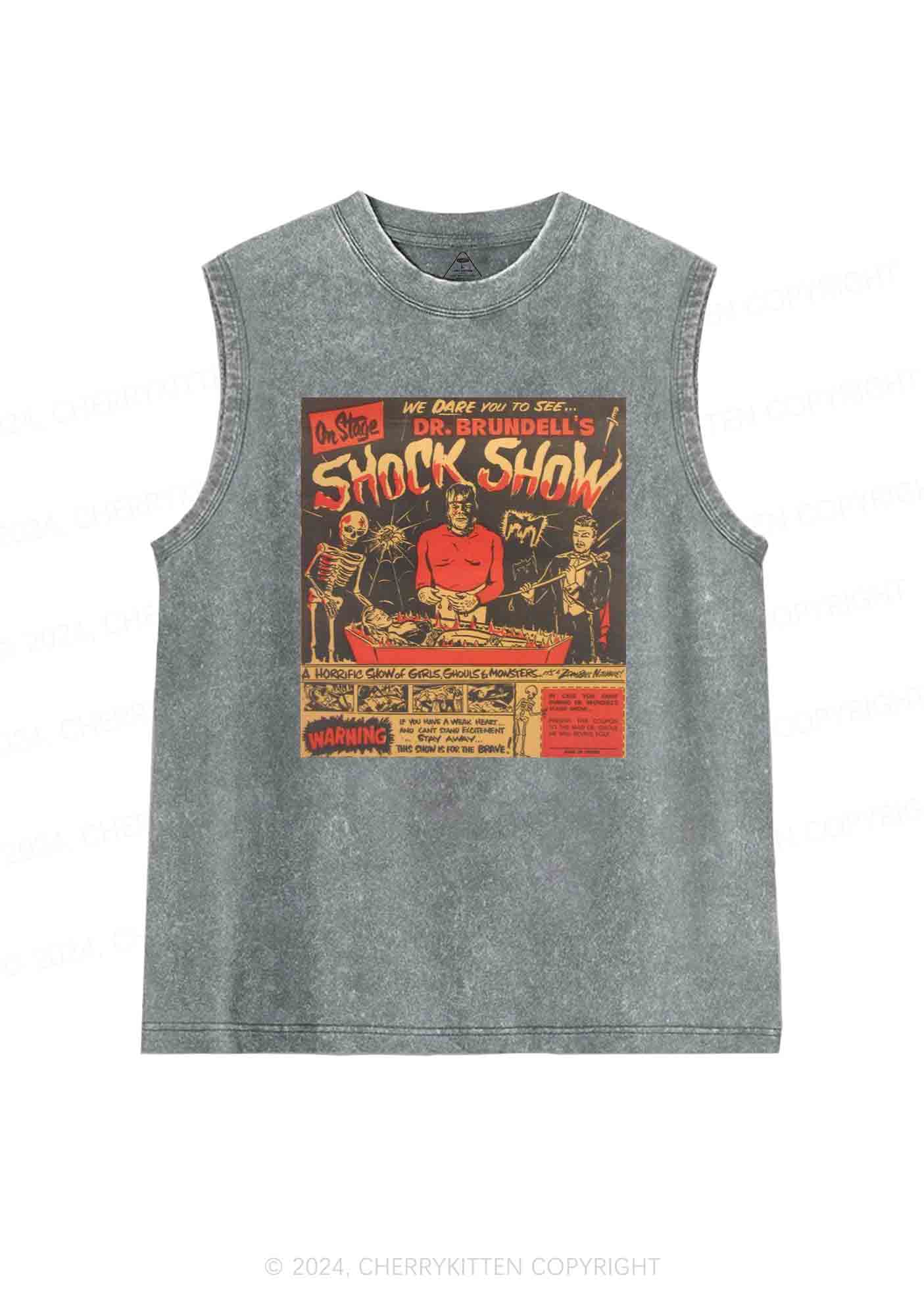 Halloween Shock Show Y2K Washed Tank Cherrykitten