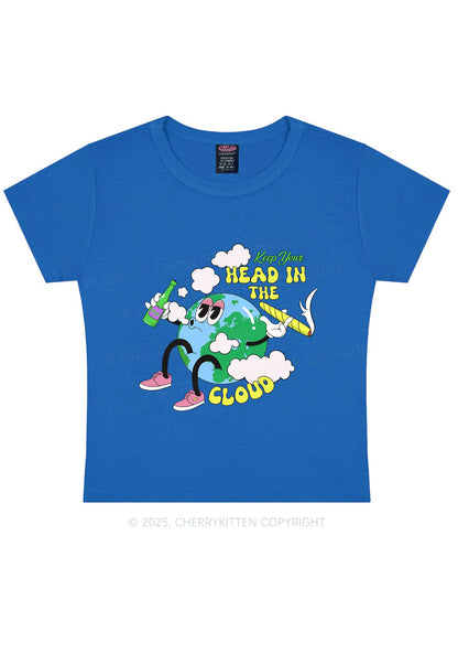 Keep Your Head In Cloud Y2K Baby Tee Cherrykitten