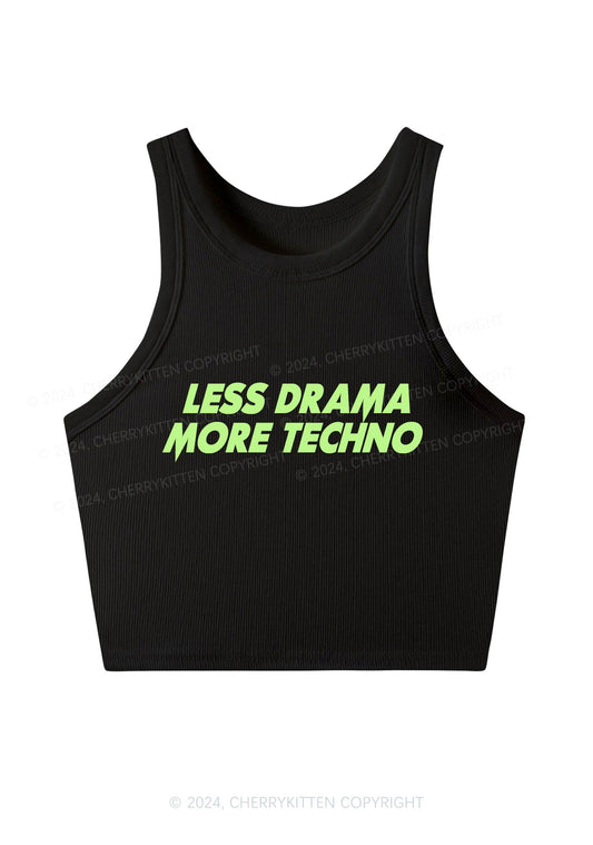 Less Drama Y2K Crop Tank Top Cherrykitten