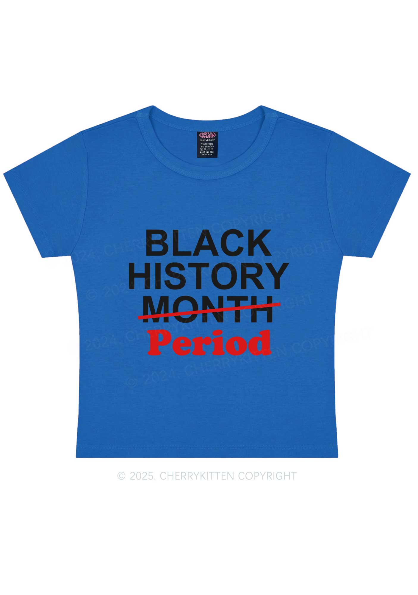 Black History Period Y2K Baby Tee Cherrykitten