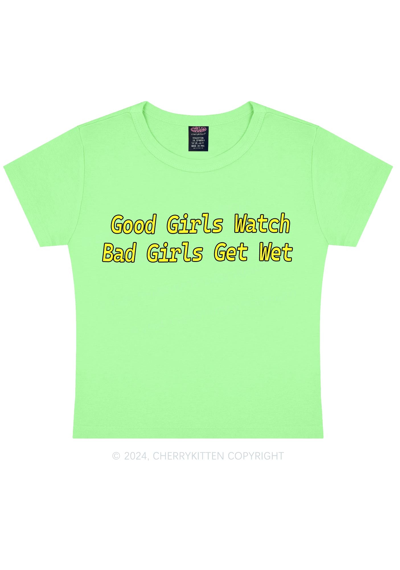 Bad Girls Get Wet Y2K Baby Tee Cherrykitten