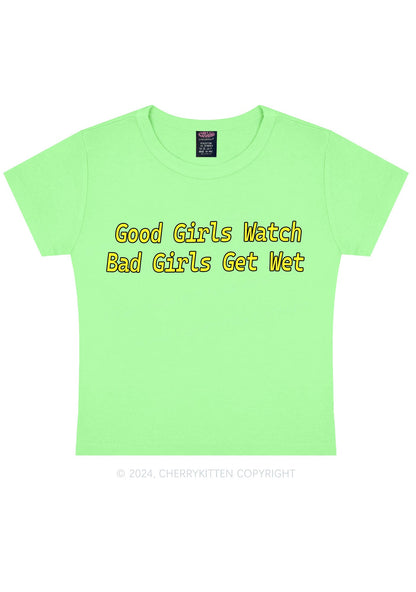 Bad Girls Get Wet Y2K Baby Tee Cherrykitten