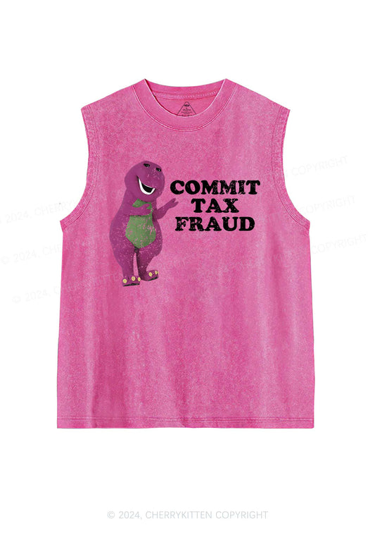 Commit Tax Fraud Y2K Washed Tank Cherrykitten