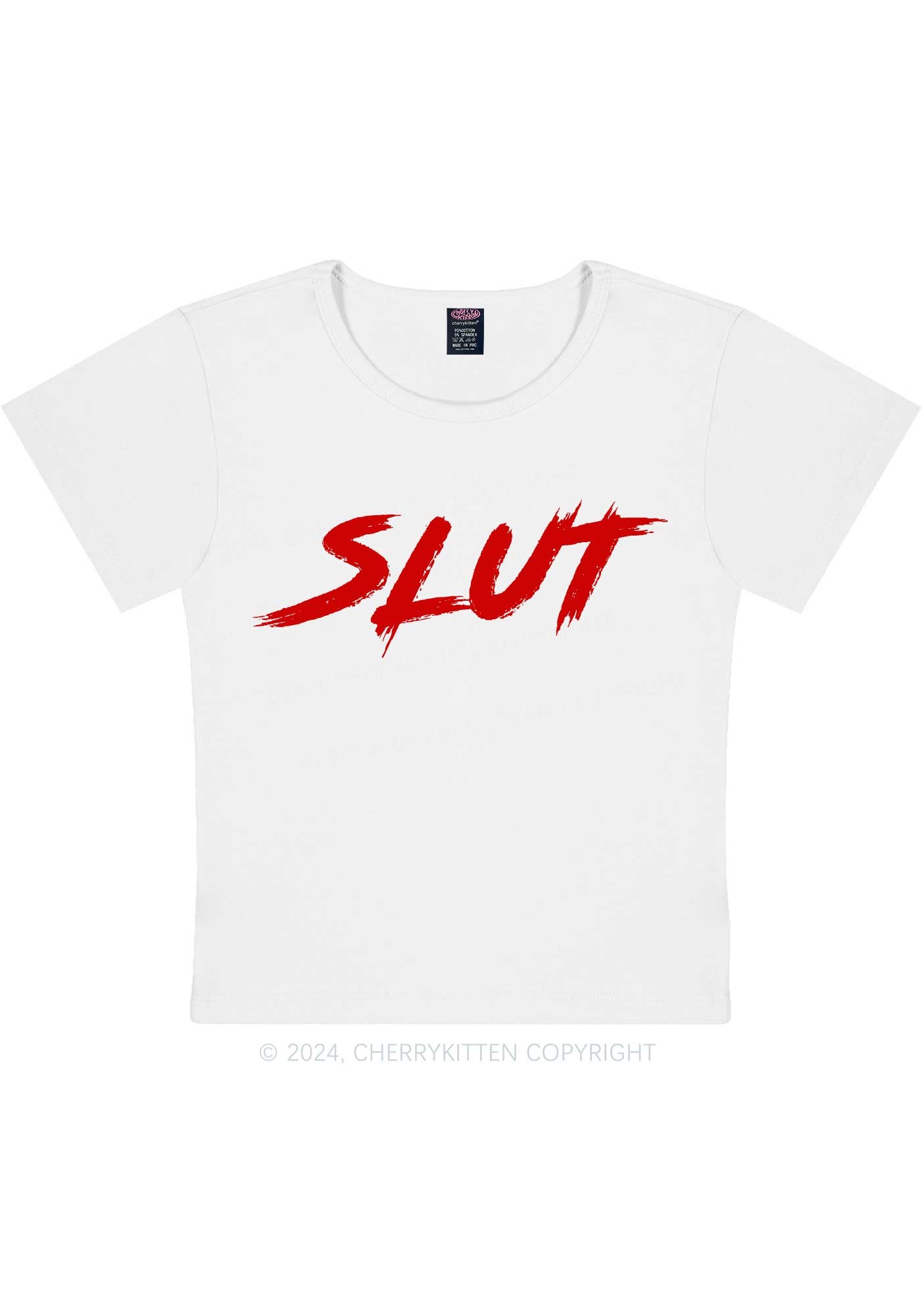 Hot Slxt Y2K Baby Tee Cherrykitten