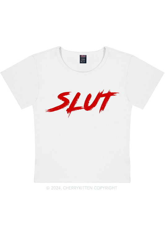 Hot Slxt Y2K Baby Tee Cherrykitten