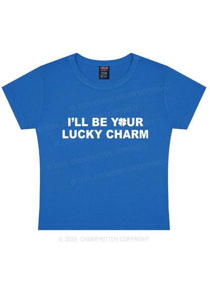 Be Your Lucky Charm St Patricks Y2K Baby Tee Cherrykitten