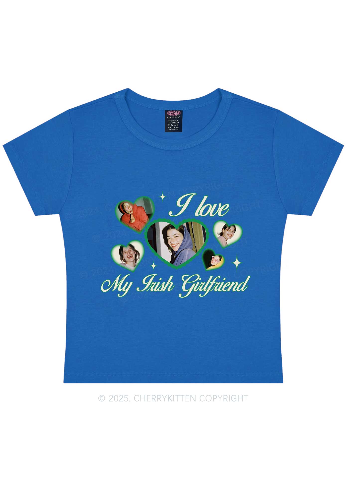 Custom My Irish Girlfriend St Patricks Y2K Baby Tee Cherrykitten