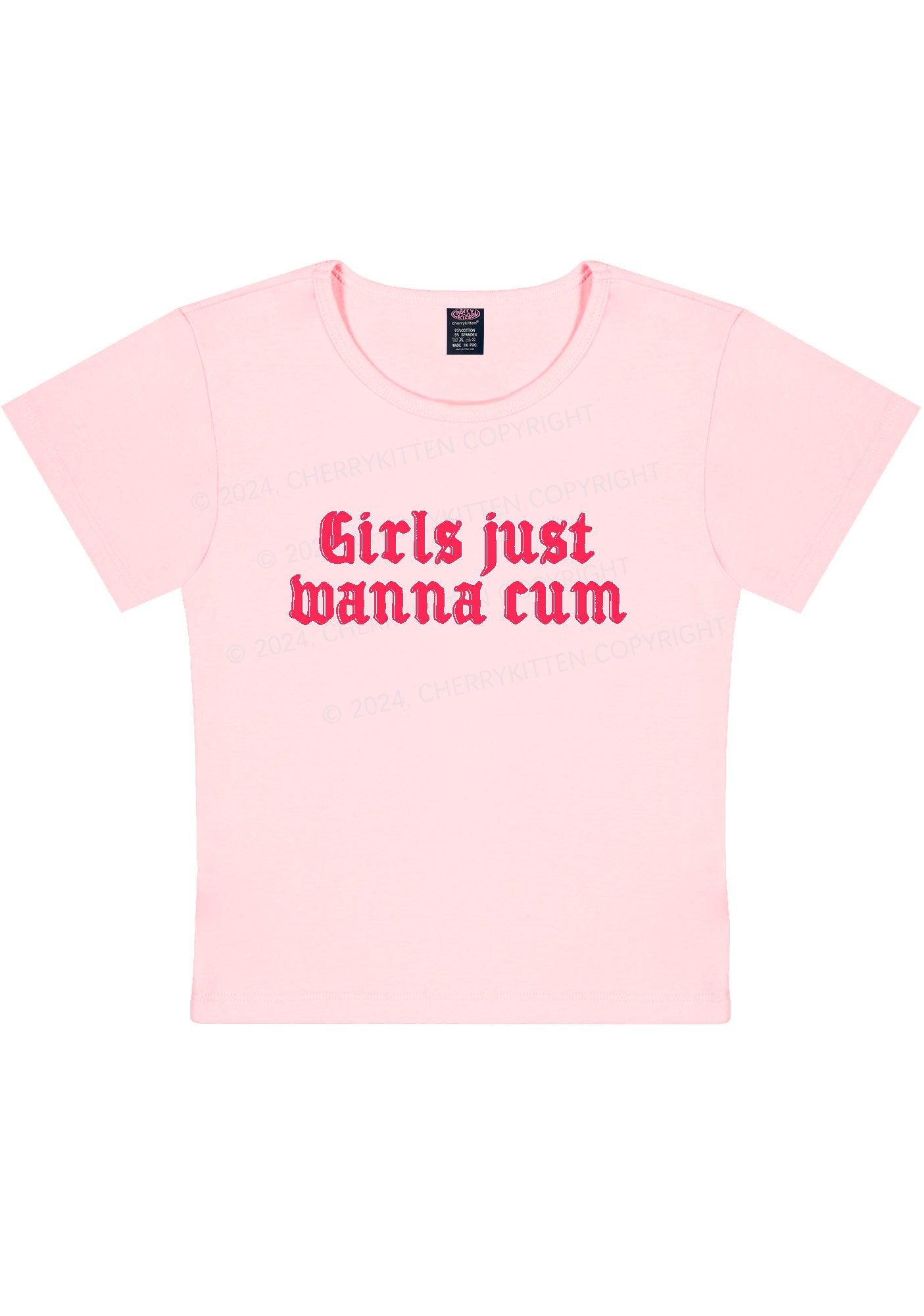 Girls Just Wanna Come Y2K Baby Tee Cherrykitten