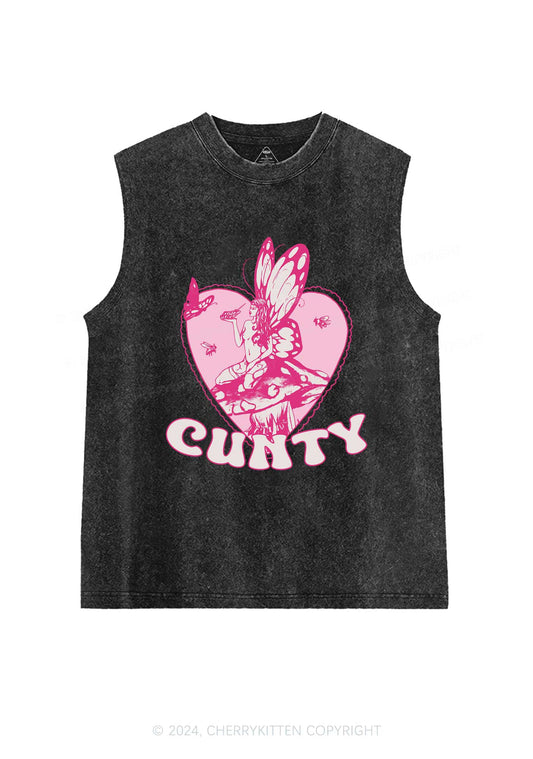 Butterfly Cxnty Y2K Washed Tank Cherrykitten