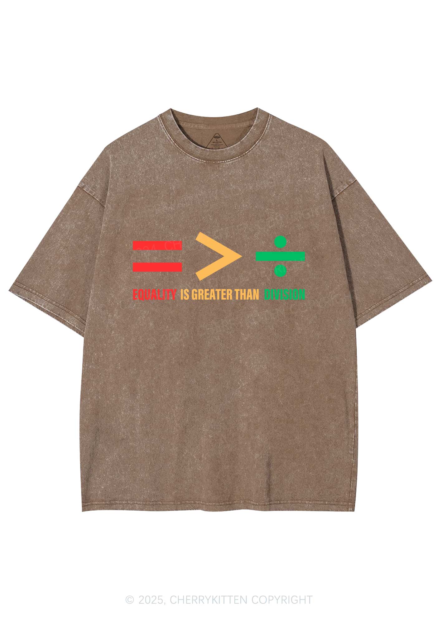 Equality Is Greater Than Division Y2K Washed Tee Cherrykitten