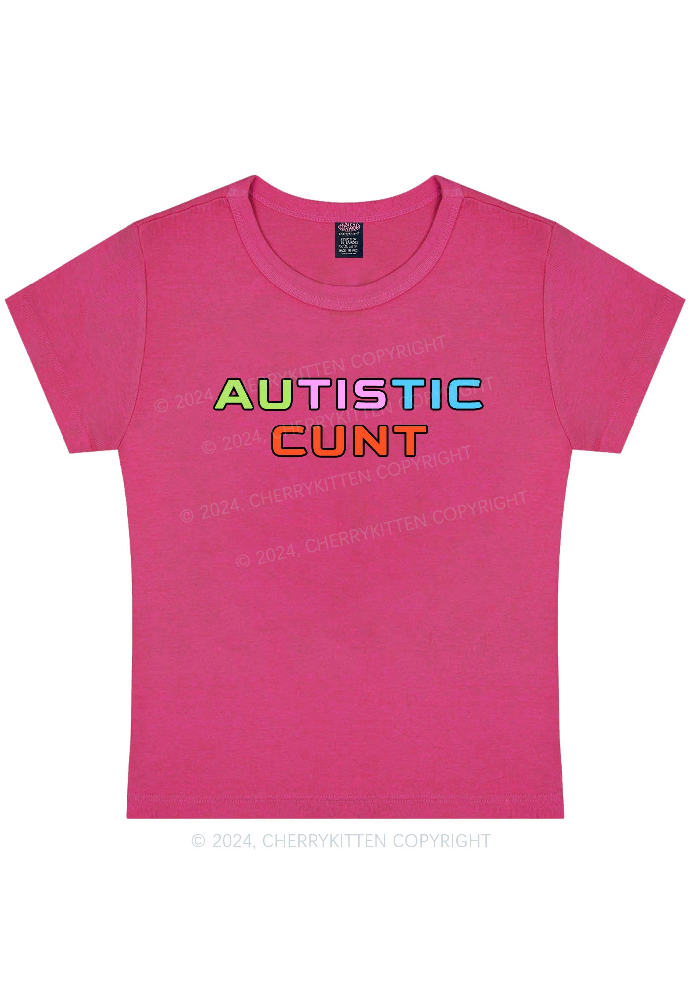 Autistic Cxxt Y2K Baby Tee Cherrykitten