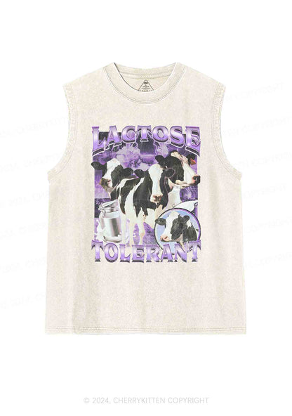 Lactose Tolerant Cow Y2K Washed Tank Cherrykitten