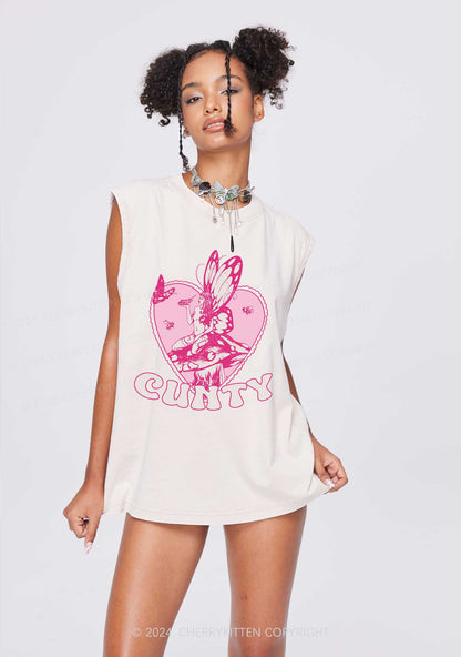 Butterfly Cxnty Y2K Washed Tank Cherrykitten