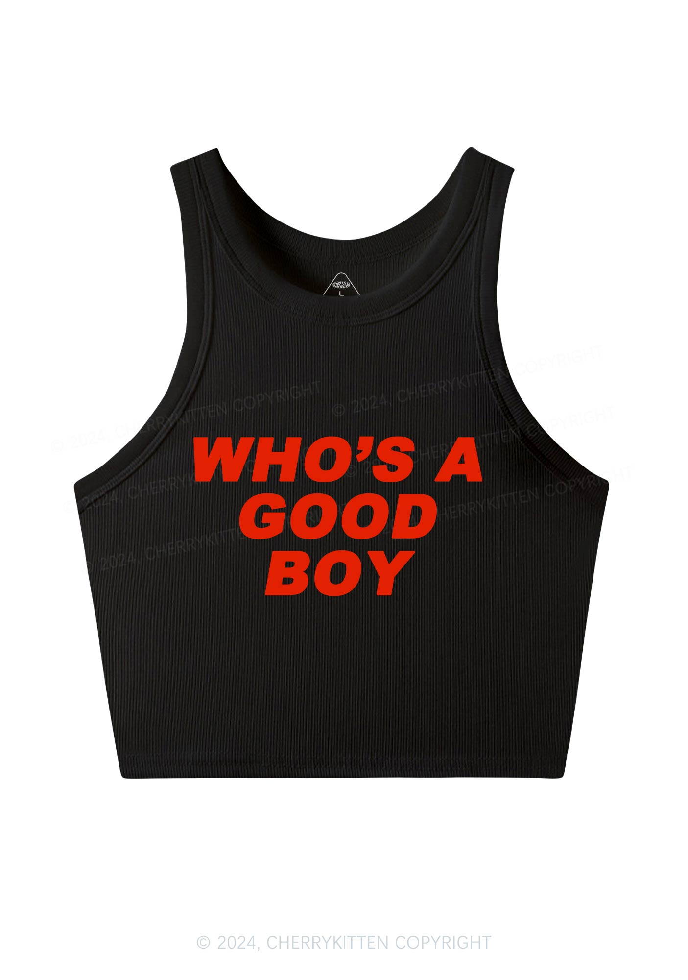 Who's A Good Boy Y2K Crop Tank Top Cherrykitten