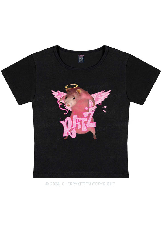 Cupid Rat Y2K Valentine's Day Baby Tee Cherrykitten