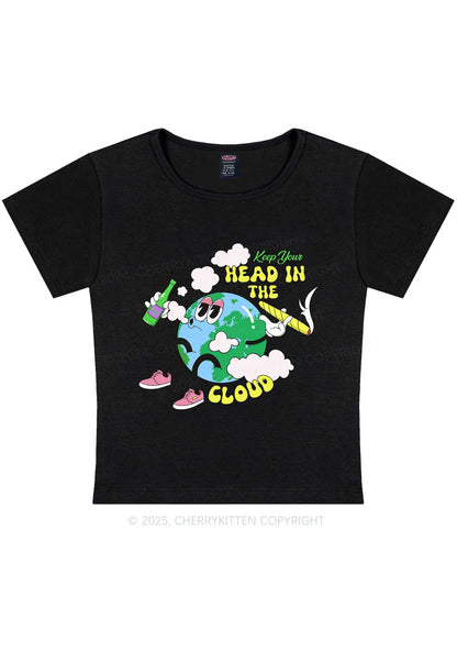 Keep Your Head In Cloud Y2K Baby Tee Cherrykitten