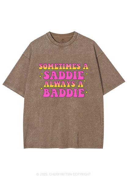 Sometimes A Saddie Y2K Washed Tee Cherrykitten