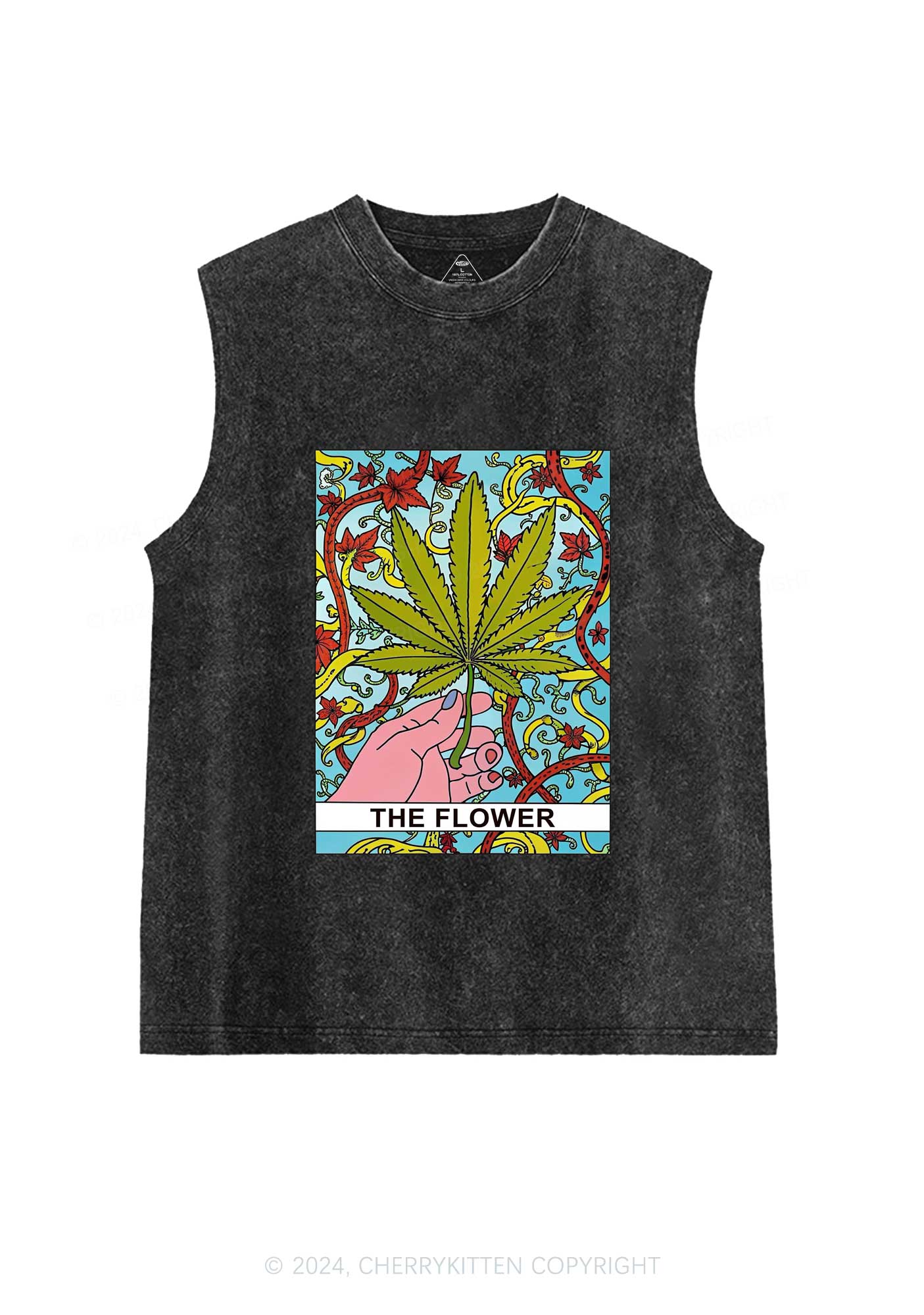 The Flower Y2K Washed Tank Cherrykitten