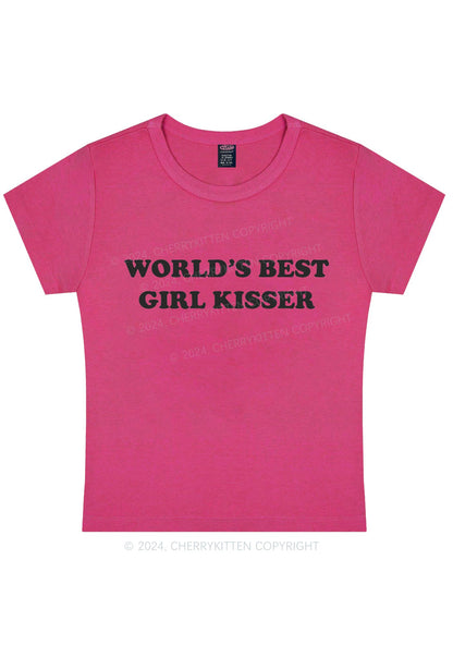 Best Girl Kisser Y2K Baby Tee Cherrykitten