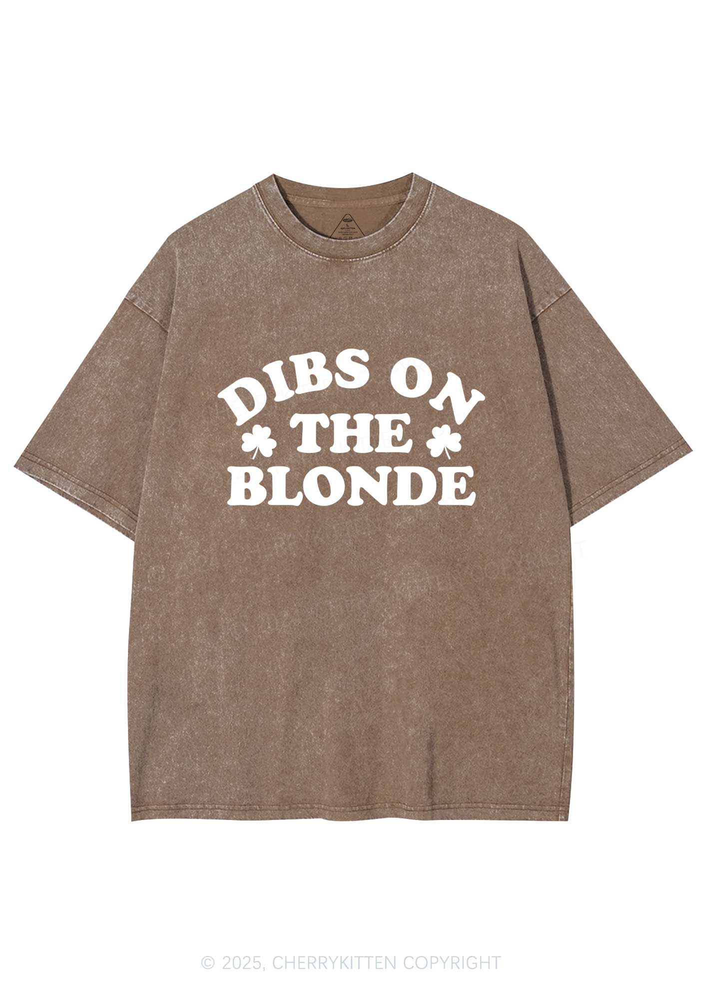 Dibs On The Blonde St Patricks Y2K Washed Tee Cherrykitten