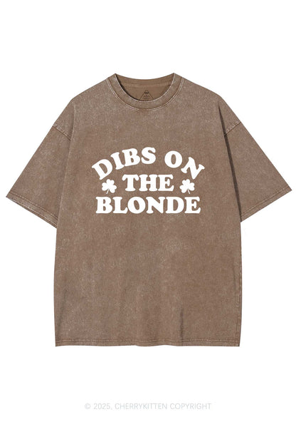 Dibs On The Blonde St Patricks Y2K Washed Tee Cherrykitten