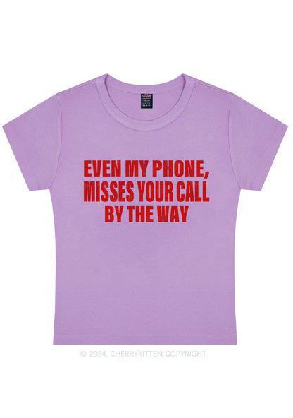 Misses Your Call Y2K Baby Tee Cherrykitten