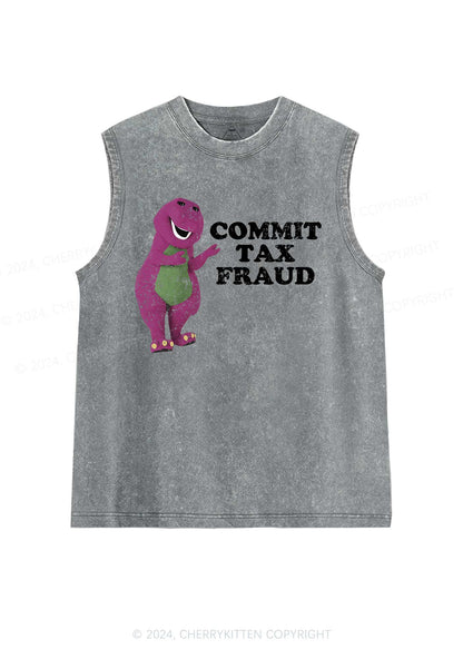 Commit Tax Fraud Y2K Washed Tank Cherrykitten