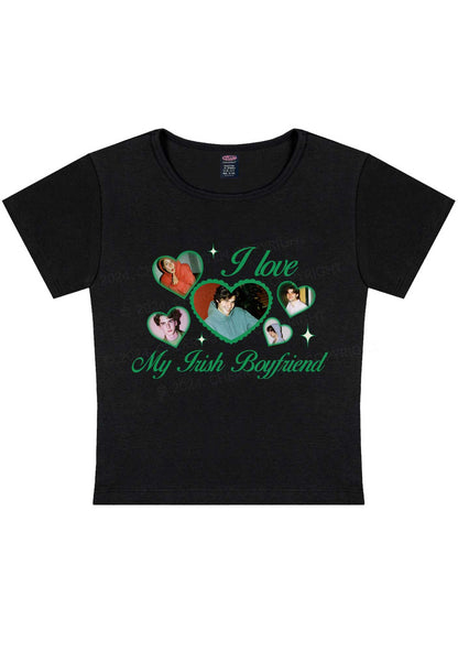 Custom My Irish Girlfriend St Patricks Y2K Baby Tee Cherrykitten