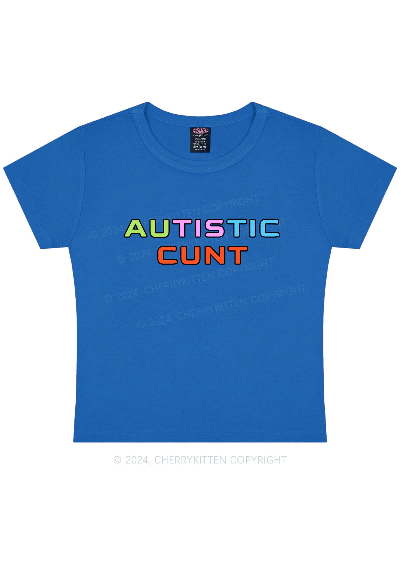 Autistic Cxxt Y2K Baby Tee Cherrykitten