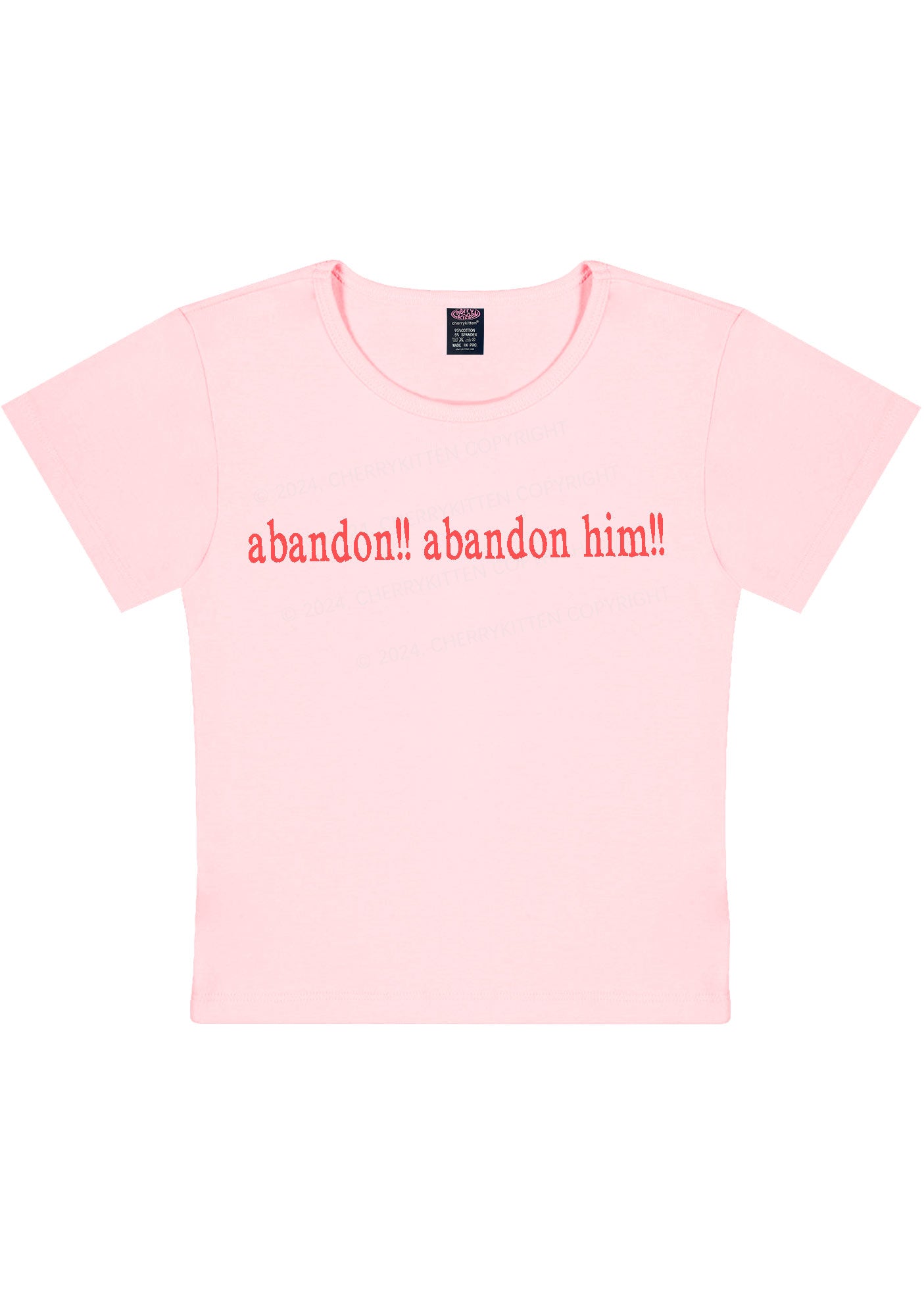 Abandon Him Y2K Baby Tee Cherrykitten