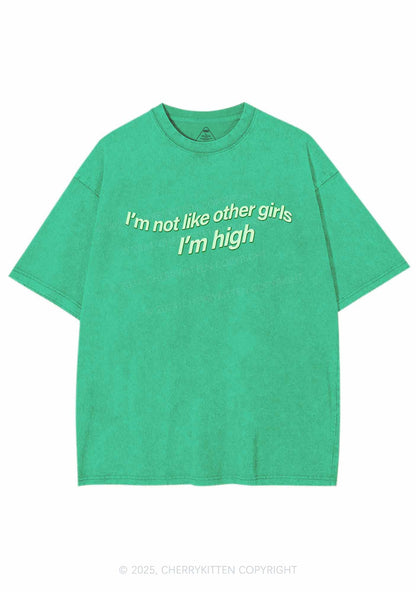 Im High Girl Y2K Washed Tee Cherrykitten