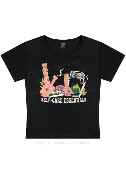 Self-Care Essentials Y2K Baby Tee