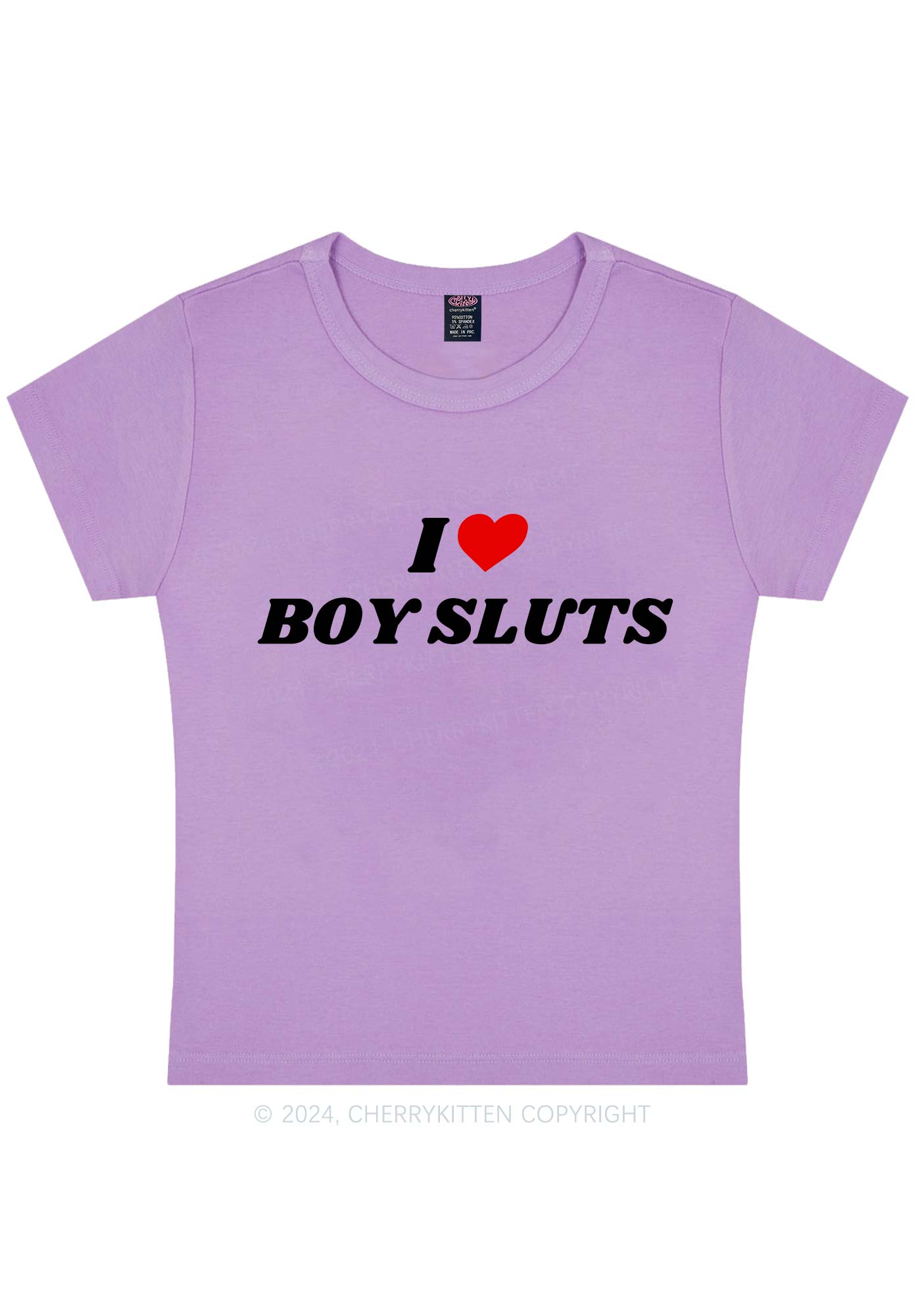 I Love Boy Slxt Y2K Baby Tee Cherrykitten