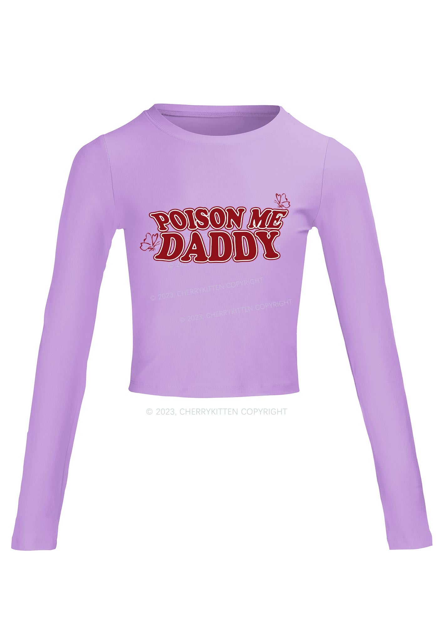 Poison Me Daddy Long Sleeve Crop Top Cherrykitten