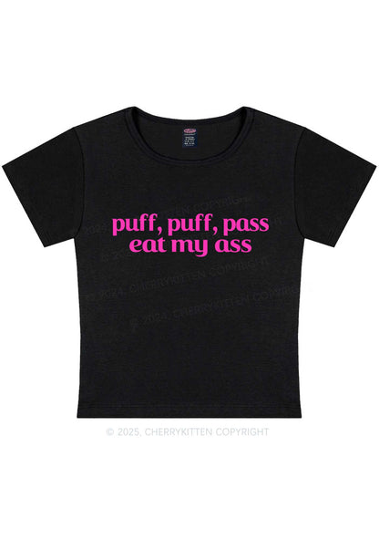 Puff Eat My Axx Y2K Baby Tee Cherrykitten