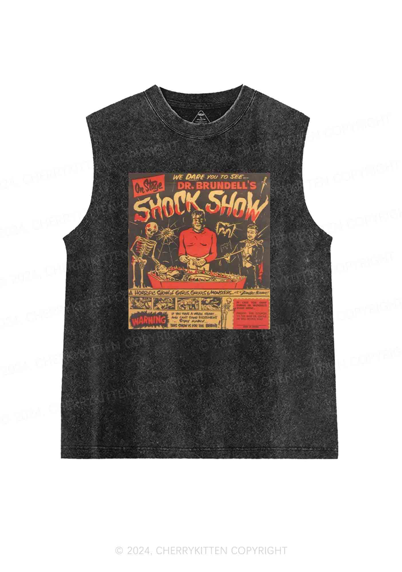 Halloween Shock Show Y2K Washed Tank Cherrykitten