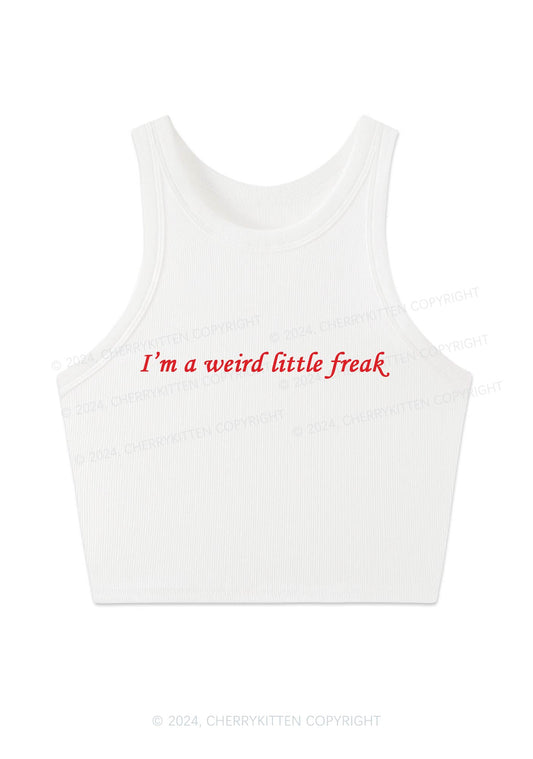 Weird Little Freak Y2K Crop Tank Top Cherrykitten