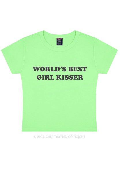 Best Girl Kisser Y2K Baby Tee Cherrykitten