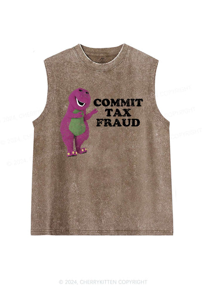 Commit Tax Fraud Y2K Washed Tank Cherrykitten