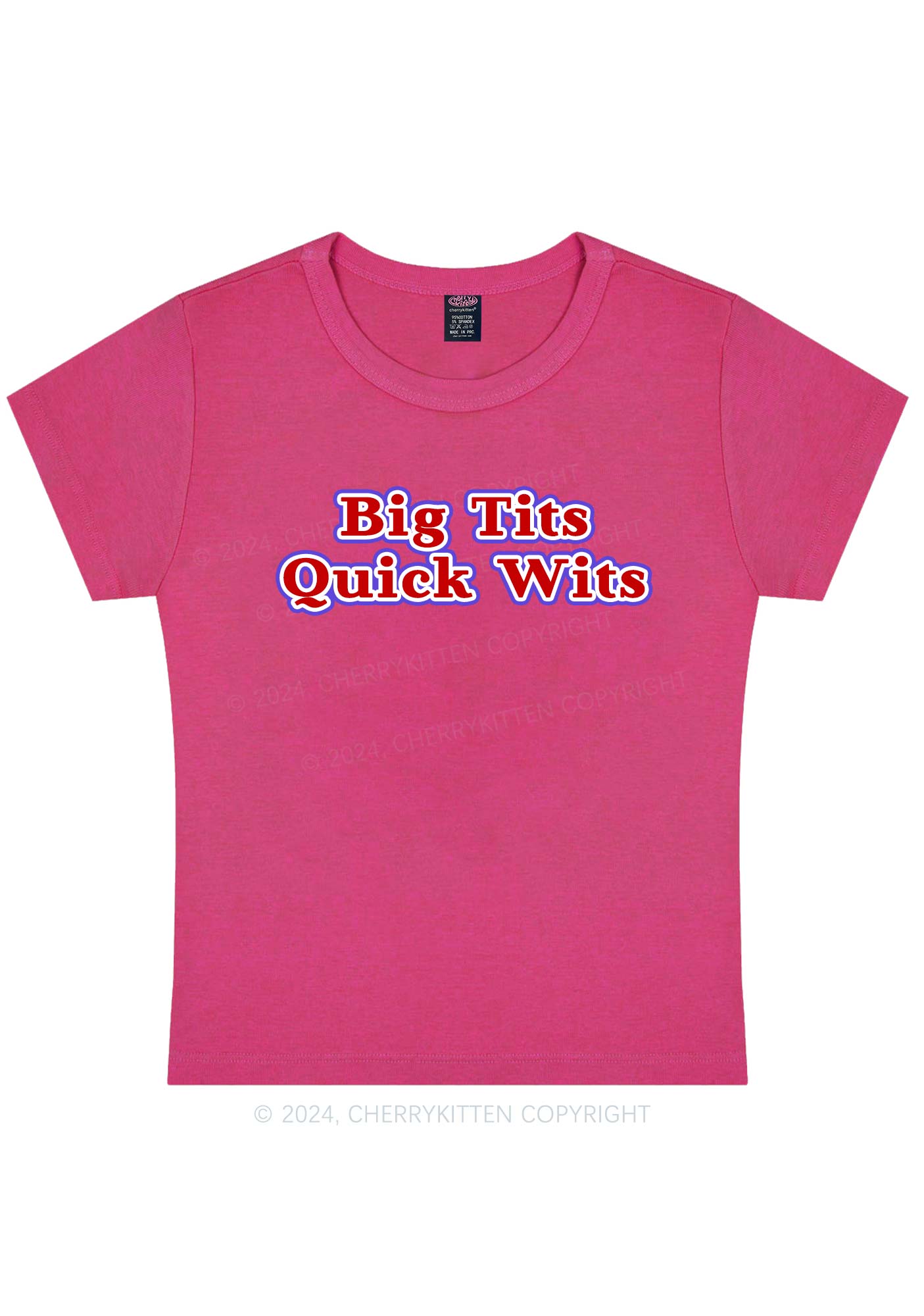 Quick Wits Y2K Baby Tee Cherrykitten